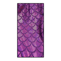 HKM-239955 Microfiber Mermaid-Print Bath Towel - Quick-Drying & Lightweight Rectangular Design