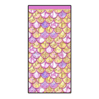HKM-239955 Microfiber Mermaid-Print Bath Towel - Quick-Drying & Lightweight Rectangular Design