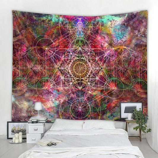 HKM-240083 Nordic Style Polyester Hanging Cloth Tapestry - Landscape Design, Multiple Sizes Available