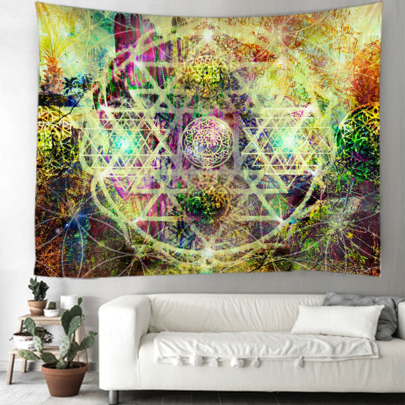 HKM-240083 Nordic Style Polyester Hanging Cloth Tapestry - Landscape Design, Multiple Sizes Available