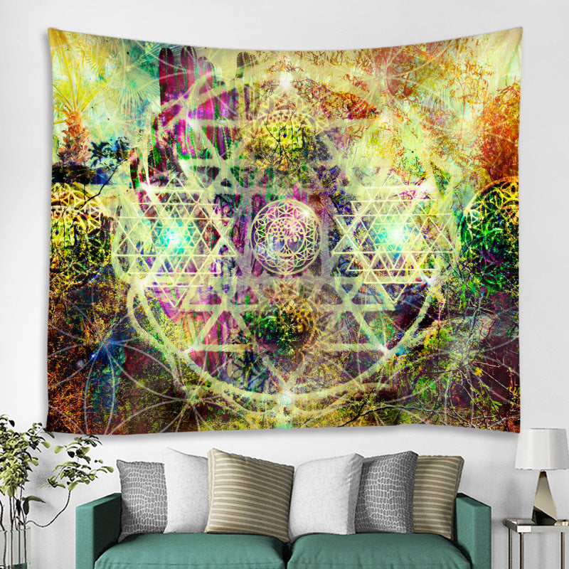 HKM-240083 Nordic Style Polyester Hanging Cloth Tapestry - Landscape Design, Multiple Sizes Available