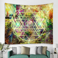 HKM-240083 Nordic Style Polyester Hanging Cloth Tapestry - Landscape Design, Multiple Sizes Available