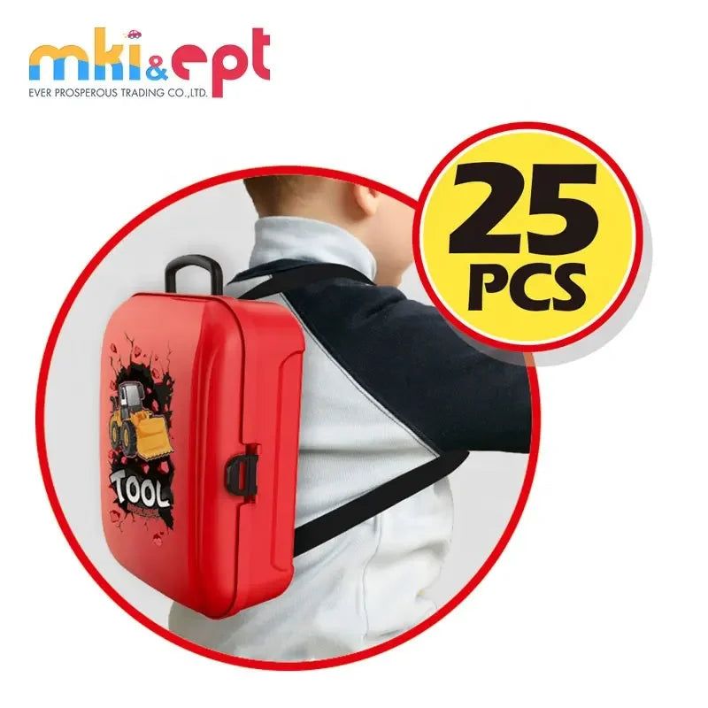 KTX-240211 Kids Pretend Play Tool Set with Chainsaw, Wrench, and Screwdriver - Engaging Educational Toy for Ages 2-7