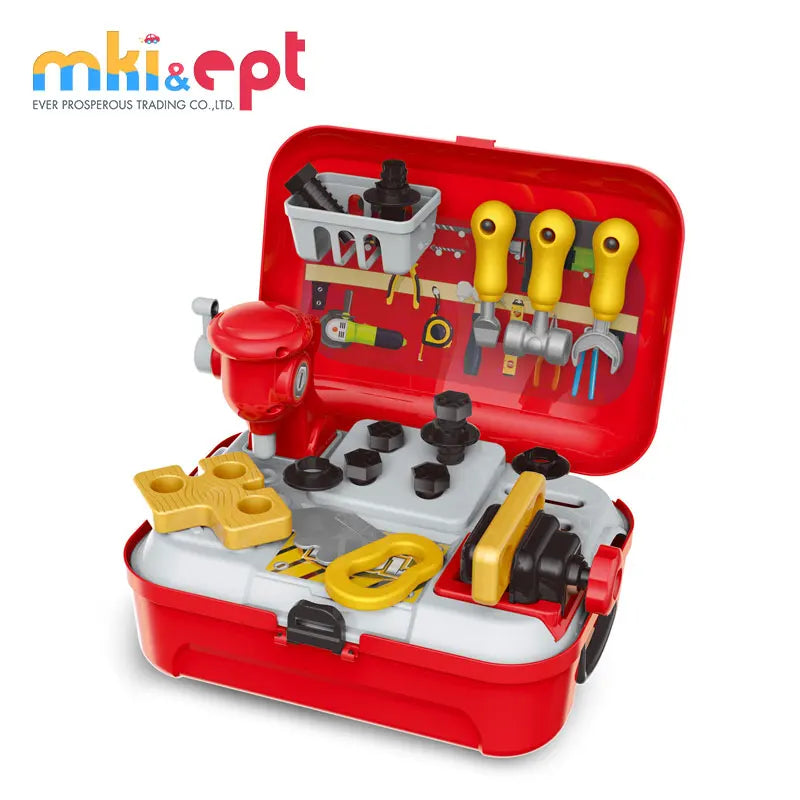 KTX-240211 Kids Pretend Play Tool Set with Chainsaw, Wrench, and Screwdriver - Engaging Educational Toy for Ages 2-7