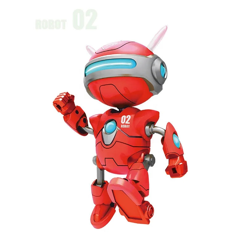 HKM-240339 Educational Interactive Inductive Robot Toy for Kids Ages 2-7, Musical and Sound Features, Battery Operated