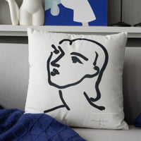 HKM-240339 Navy Blue Round Plush Pillow Cushion for Living Room - 45*45CM