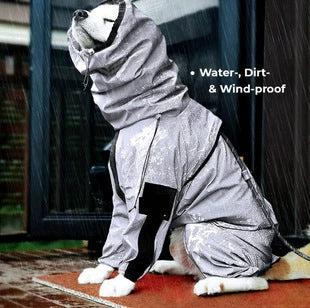 HKM-240339 Reflective Waterproof Raincoat for Dogs - Available in Multiple Sizes