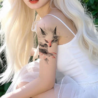 HKM-240467 Fox Color Tattoo Sticker for Lasting Scar Cover-Up – Water Transfer Design
