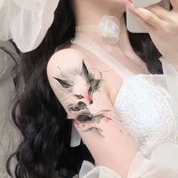 HKM-240467 Fox Color Tattoo Sticker for Lasting Scar Cover-Up – Water Transfer Design