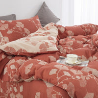 HKM-240531 Cotton Yarn-Dyed Double-Layer Quilt Cover Set with Bed Sheet and Pillowcases