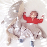 HKM-240659 Super Soft Whale Dolphin Pillow for Babies - Plush Marine Animal Throw Pillow