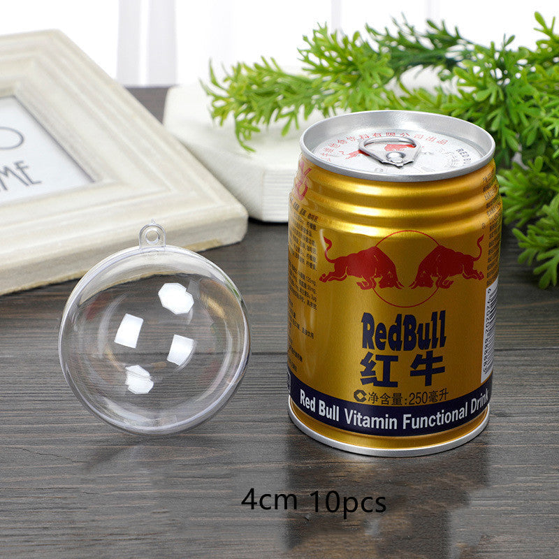 HKM-240659 Transparent Hollow Plastic Ball - Clear PS Decorative Sphere for Crafts and Holiday Decor