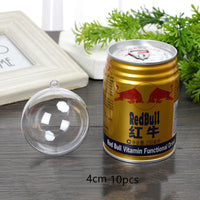 HKM-240659 Transparent Hollow Plastic Ball - Clear PS Decorative Sphere for Crafts and Holiday Decor
