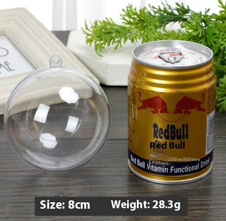HKM-240659 Transparent Hollow Plastic Ball - Clear PS Decorative Sphere for Crafts and Holiday Decor