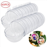 HKM-240659 Transparent Hollow Plastic Ball - Clear PS Decorative Sphere for Crafts and Holiday Decor