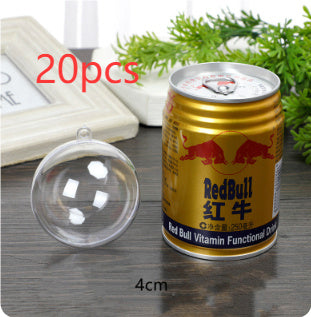 HKM-240659 Transparent Hollow Plastic Ball - Clear PS Decorative Sphere for Crafts and Holiday Decor