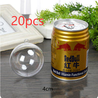 HKM-240659 Transparent Hollow Plastic Ball - Clear PS Decorative Sphere for Crafts and Holiday Decor