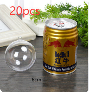 HKM-240659 Transparent Hollow Plastic Ball - Clear PS Decorative Sphere for Crafts and Holiday Decor