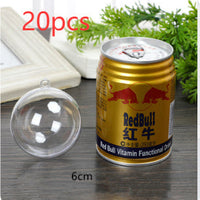 HKM-240659 Transparent Hollow Plastic Ball - Clear PS Decorative Sphere for Crafts and Holiday Decor