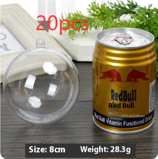 HKM-240659 Transparent Hollow Plastic Ball - Clear PS Decorative Sphere for Crafts and Holiday Decor