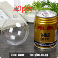 HKM-240659 Transparent Hollow Plastic Ball - Clear PS Decorative Sphere for Crafts and Holiday Decor
