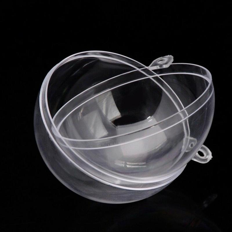 HKM-240659 Transparent Hollow Plastic Ball - Clear PS Decorative Sphere for Crafts and Holiday Decor