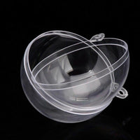HKM-240659 Transparent Hollow Plastic Ball - Clear PS Decorative Sphere for Crafts and Holiday Decor
