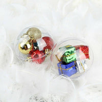HKM-240659 Transparent Hollow Plastic Ball - Clear PS Decorative Sphere for Crafts and Holiday Decor
