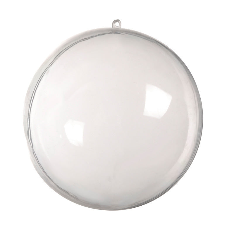 HKM-240659 Transparent Hollow Plastic Ball - Clear PS Decorative Sphere for Crafts and Holiday Decor