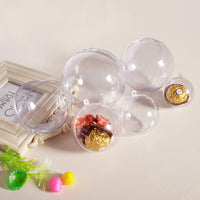 HKM-240659 Transparent Hollow Plastic Ball - Clear PS Decorative Sphere for Crafts and Holiday Decor