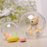 HKM-240659 Transparent Hollow Plastic Ball - Clear PS Decorative Sphere for Crafts and Holiday Decor