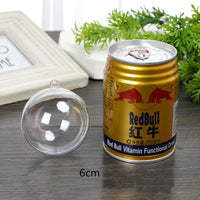 HKM-240659 Transparent Hollow Plastic Ball - Clear PS Decorative Sphere for Crafts and Holiday Decor