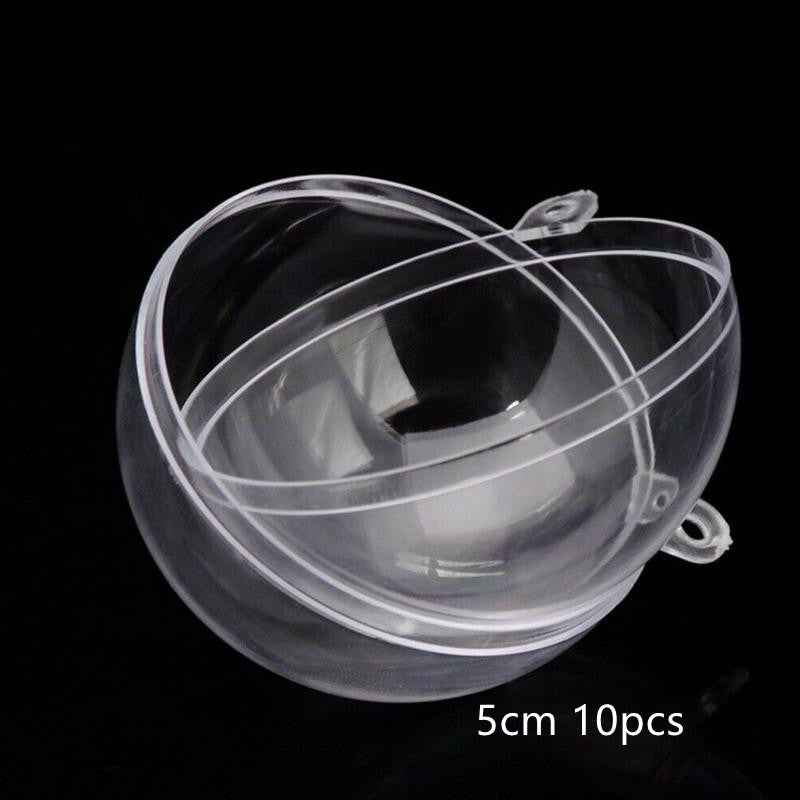 HKM-240659 Transparent Hollow Plastic Ball - Clear PS Decorative Sphere for Crafts and Holiday Decor