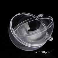 HKM-240659 Transparent Hollow Plastic Ball - Clear PS Decorative Sphere for Crafts and Holiday Decor