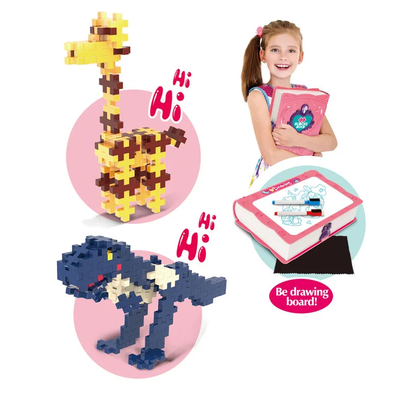 3-in-1 Magic Building Block Set for Kids - Educational Dinosaur Construction Toy, 20 Pieces