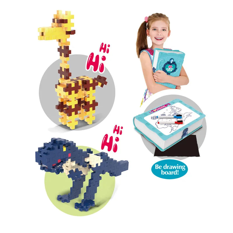 3-in-1 Magic Building Block Set for Kids - Educational Dinosaur Construction Toy, 20 Pieces