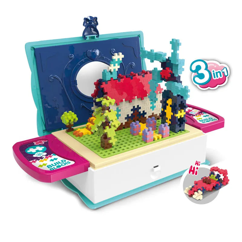 3-in-1 Magic Building Block Set for Kids - Educational Dinosaur Construction Toy, 20 Pieces