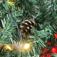HKM-241299 2.7 Meter Green PVC Christmas Rattan Decoration with Lights