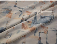 HKM-241363 Off-white Geometric Pattern Satin Fabric for Spring and Summer Hanfu Robe, Handmade, 1.5m Wide