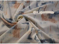 HKM-241363 Off-white Geometric Pattern Satin Fabric for Spring and Summer Hanfu Robe, Handmade, 1.5m Wide