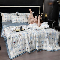 HKM-241683 Cooling Washed Tencel Summer Duvet Set - Four Piece, Multiple Sizes Available