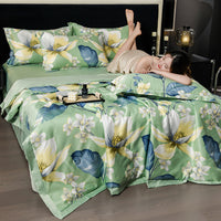 HKM-241683 Cooling Washed Tencel Summer Duvet Set - Four Piece, Multiple Sizes Available