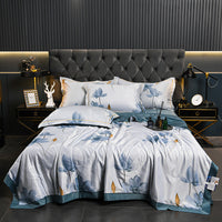 HKM-241683 Cooling Washed Tencel Summer Duvet Set - Four Piece, Multiple Sizes Available