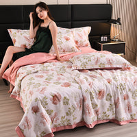 HKM-241683 Cooling Washed Tencel Summer Duvet Set - Four Piece, Multiple Sizes Available
