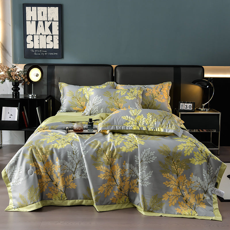 HKM-241683 Cooling Washed Tencel Summer Duvet Set - Four Piece, Multiple Sizes Available