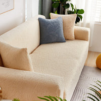 HKM-241747 Universal Four Seasons Thick Polyester Sofa Cover in Modern Solid Color