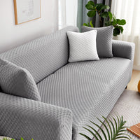 HKM-241747 Universal Four Seasons Thick Polyester Sofa Cover in Modern Solid Color