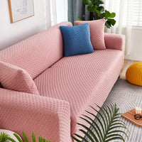 HKM-241747 Universal Four Seasons Thick Polyester Sofa Cover in Modern Solid Color