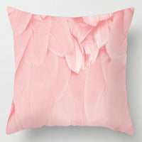 HKM-242067 Modern Floral Peach Skin Cushion Cover - 45x45cm, Soft Polyester Design