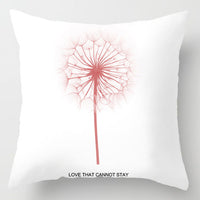 HKM-242067 Modern Floral Peach Skin Cushion Cover - 45x45cm, Soft Polyester Design